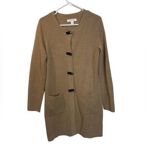 ⭐️ Ellen Tracy Classic Long Caramel Wool Blend Cardigan- size medium